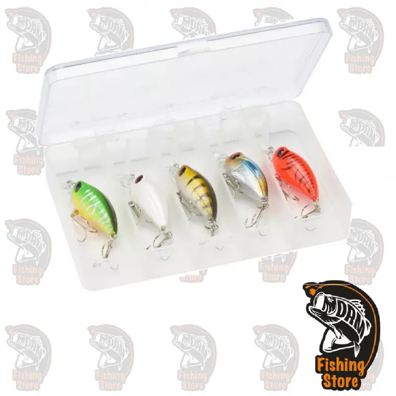 Kit iniciación Crankbait  Surtido de señuelos de pesca Black Bass DRM