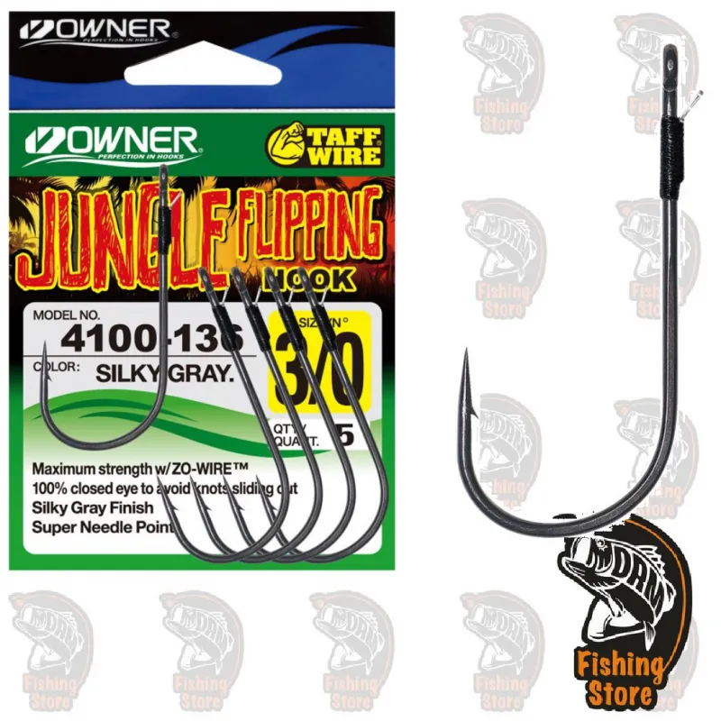 Anzuelo pesca black bass OWNER JUNGLE FLIPPING HOOK Tienda Madrid DRM