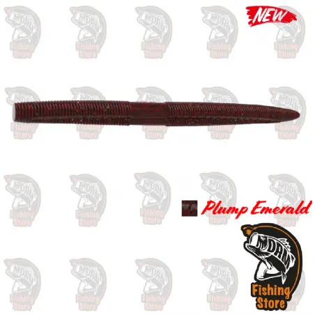 Señuelo de pesca Black Bass Still Worm 5" AGR Baits Plum Emerald  DRM