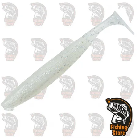 Vinilo pesca   Steez Stirring Shad 4.3´´ Crystal Hasu swimbait DRM