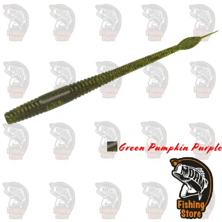 Vinilo pesca AGR Motion Worm Green Pumpkin Purple tienda Madrid DRM
