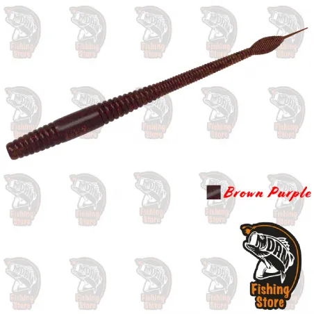 Vinilo pesca AGR Motion Worm Brown Purple tienda Madrid DRM