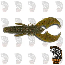 Vinilo Walobaits  pxs  Zelus Craw V2 Green Pumpkin Red Flakes DRM