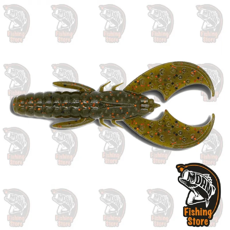 Vinilo Walobaits  pxs  Zelus Craw V2 Green Pumpkin Red Flakes DRM
