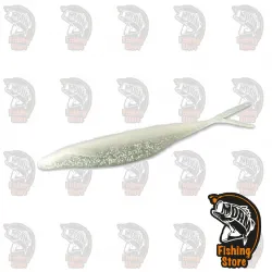 Vinilo pesca 6  Sakamata Shad 031 White & Clear Silver Flakes DEPS DRM