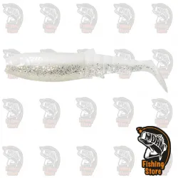 Vinilo Savage Gear Cannibal Shad  White Flash 12.5 CM Madrid DRM