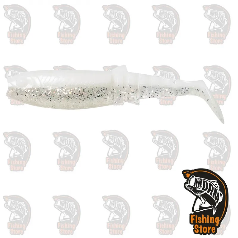 Vinilo Savage Gear Cannibal Shad  White Flash 12.5 CM Madrid DRM