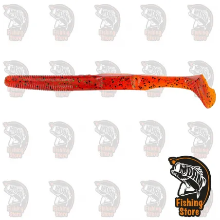 196 PumpkinW/Black & Green Flake Swimming Senko 5´´ Gary Yamamoto DRM