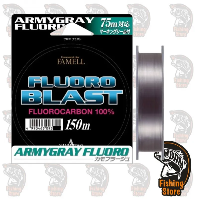 Línea pesca 12 Libras Fluoro Blast Yamatoyo Armygray tienda Madrid DRM