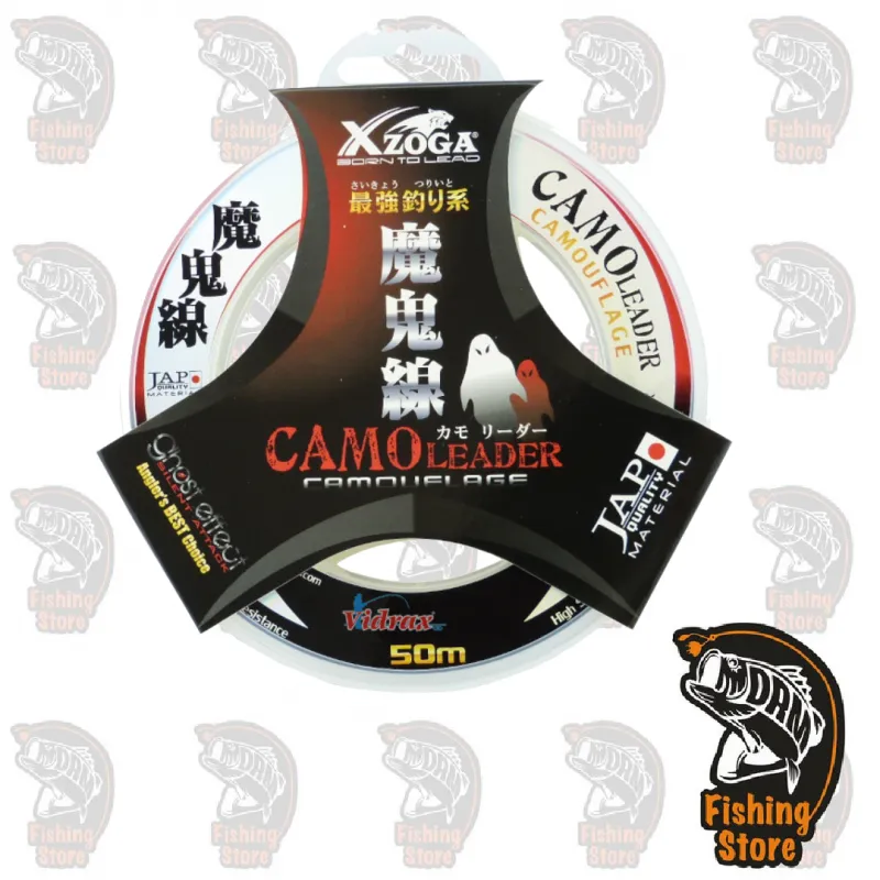 Bajo de línea 0.50mm Camo Leader Xzoga 50 metros Fluorocarbono DRM