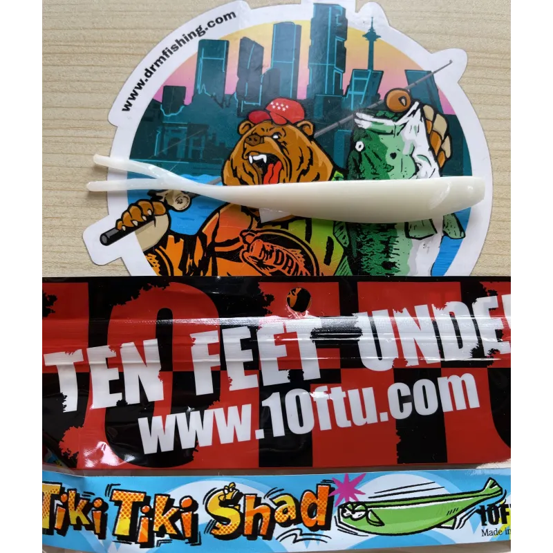 Señuelo pesca sonda tiempo real 5 White Tiki Tiki Shad tienda Madrid