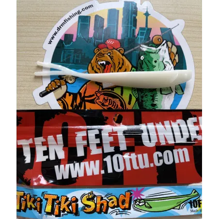 Señuelo pesca sonda tiempo real 5 White Tiki Tiki Shad tienda Madrid