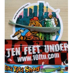 Señuelo pesca sonda tiempo real 5 Spanish Green Glitter TikiTikiShad