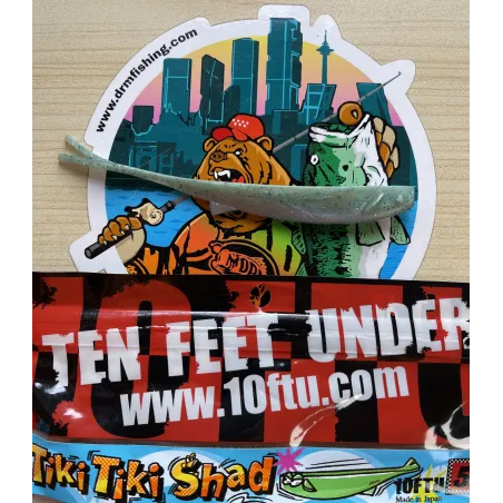 Señuelo pesca sonda tiempo real 5 Spanish Green Glitter TikiTikiShad