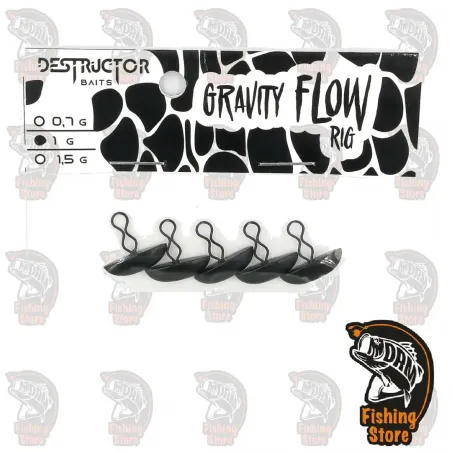 DestructorBaits GRAVITY FLOW 1.5g  pesca  Bass Wacky DRM tienda MADRID