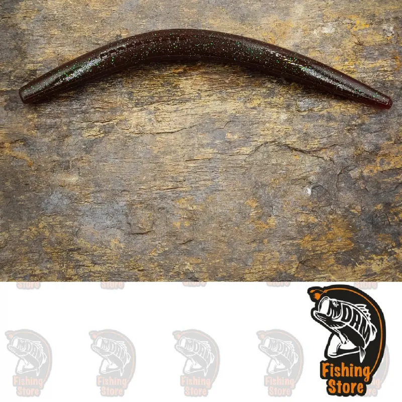 Vinilo pesca Wacky Black Bass Multistick 5 RedWine destructorbaits DRM