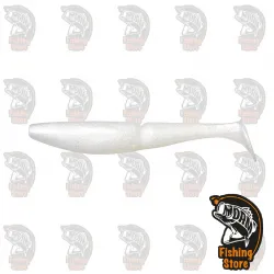 Vinilo 5´´ 027 Silky White  Sawamura One up shad tienda pesca Madrid