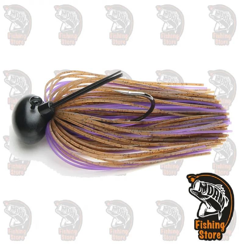 Keitech Model II 3/8  Tungsten Football Jig 008:508 Brown Purple DRM