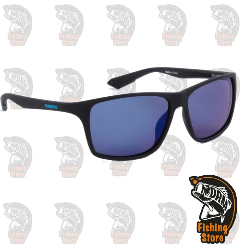 Gafa pesca polarizada Eyewear Technium Matte Black & Blue Mirror DRM