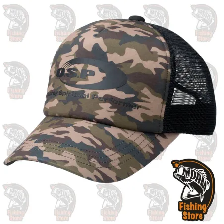 Gorra Exclusiva de pesca O.S.P. Logo Mesh Cap Woodand Camo tienda DRM