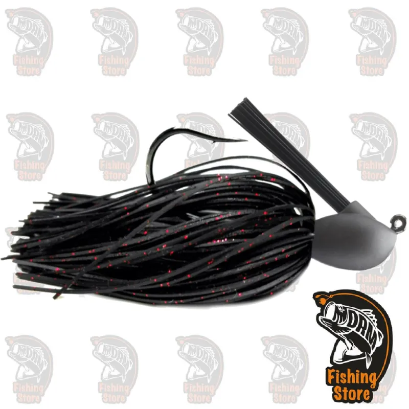 311-BLACK RED FLK  Keitech Model I 1/2 Tungsten Casting Jig DRM