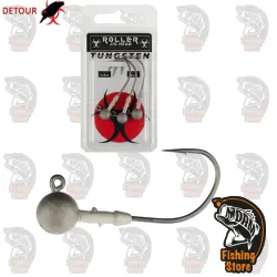 3/0 - 3,5 Gramos  Detour Anzuelo Plomado Tungsten Roller Jig Head DRM