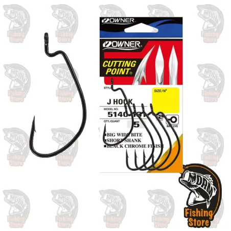 3/0 Owner J Hook Anzuelo Curvo pesca Black Bass tienda Madrid DRM