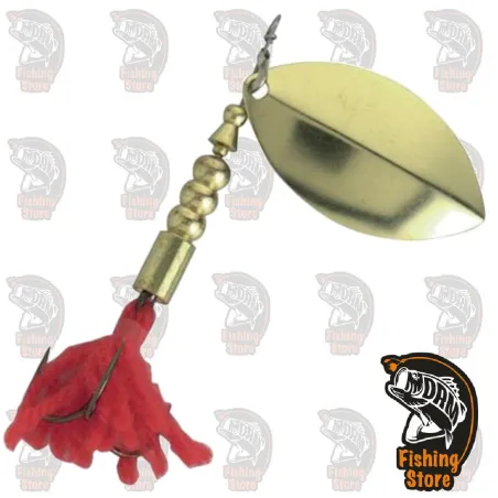 Cucharilla Evia Pike Mod oro 14M color plata para pesca de lucio".