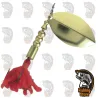 Cucharilla Evia Pike Mod oro 14M color plata para pesca de lucio".