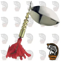 Cucharilla Evia Pike Plata Mod 14M color plata para pesca de lucio".