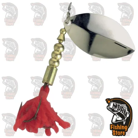 Cucharilla Evia Pike Plata Mod 14M color plata para pesca de lucio".