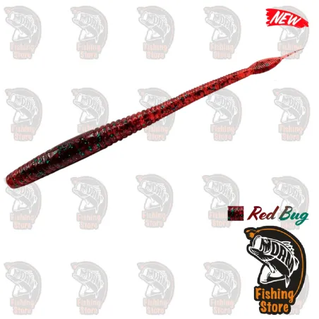 Vinilo AGR Motion Worm Red Bug | DRM Fishing Store