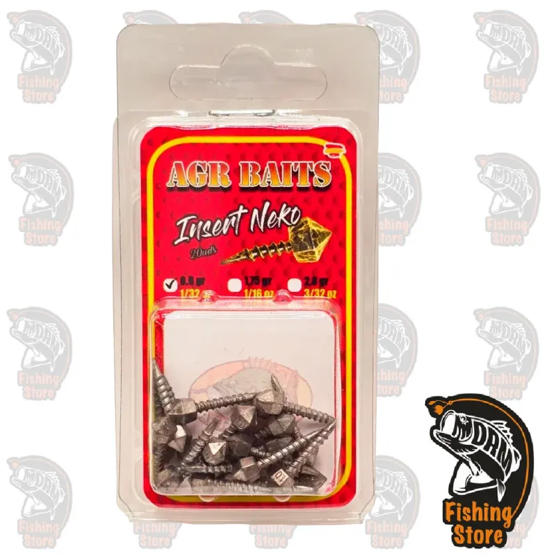 Plomo Tungsteno Insert Neko Sinker 1/32 oz 0.8g AGR | DRM Fishing