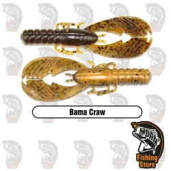 Vinilo Xzone Muscle Back Finesse Craw 3.25" Bama Craw | DRM Fishing