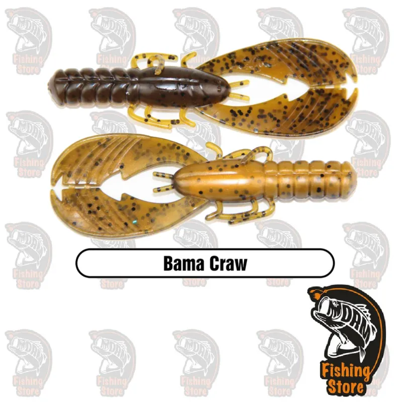 Vinilo Xzone Muscle Back Finesse Craw 3.25" Bama Craw | DRM Fishing