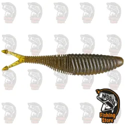 Vinilo Geecrack Bellows Vibe 4.2" Green Pumpkin | DRM Fishing