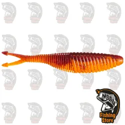 Vinilo Geecrack Bellows Vibe 4.2" Fire Craw | DRM Fishing