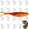 Vinilo Geecrack Bellows Vibe 4.2" Fire Craw | DRM Fishing