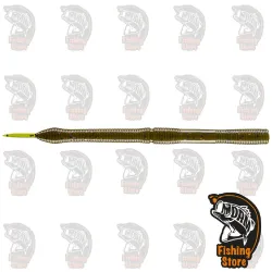 YUM Gadget Worm 5" Green Pumpkin Purple | Black Bass - DRM