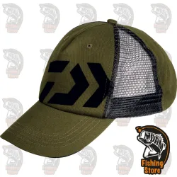 Gorra Daiwa Estilo Trucker Kaki Logo Negro CA258647