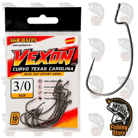 Anzuelo AGR Baits Vexon Curvo 3/0 | Terminal Pesca Black Bass