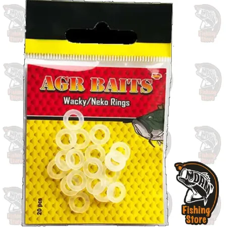Anillas AGR Wacky Neko Rings Transparente L | DRM Fishing