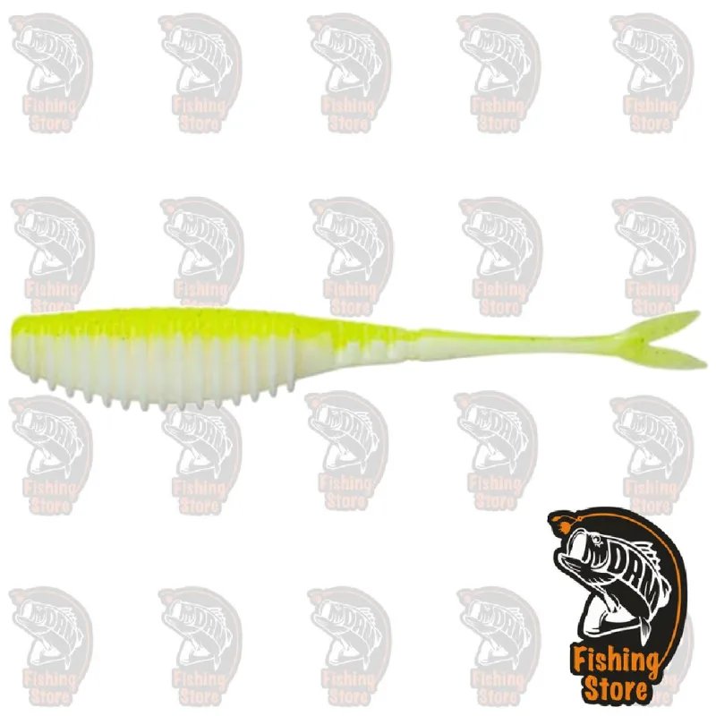 Vinilo Ever Green Bull Point Shad 4.5" #175 White Chart