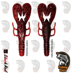 Vinilo AGR Baits Lethal Craw 9cm Color Black Red