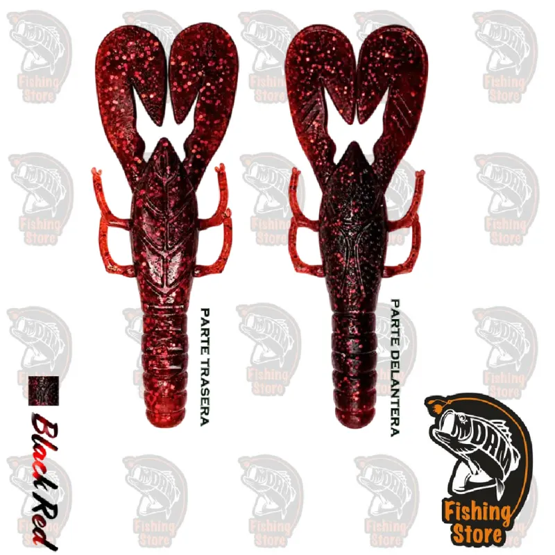 Vinilo AGR Baits Lethal Craw 9cm Color Black Red
