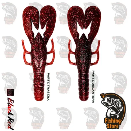 Vinilo AGR Baits Lethal Craw 9cm Color Black Red