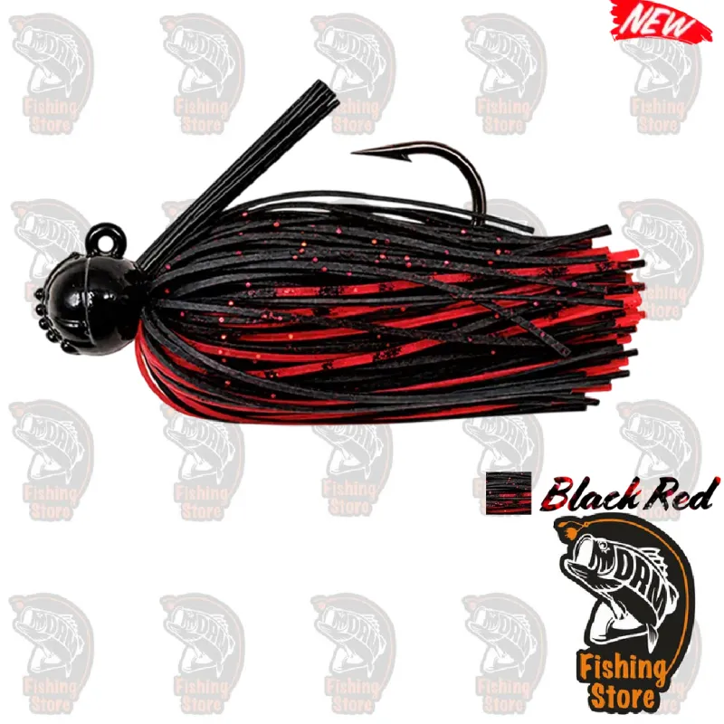AGR Baits Football Jig 3/8 oz Black Red | DRM Fishing