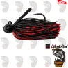 AGR Baits Football Jig 3/8 oz Black Red | DRM Fishing