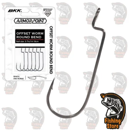 Anzuelo BKK Offset Worm Round Bend 2/0 (7uds) | DRM