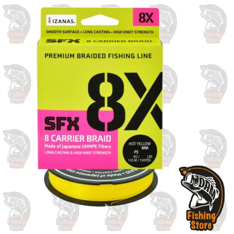 Trenzado Sufix SFX 8X Hot Yellow 135M 0.128mm
